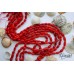 Коралл красный, продолговатый рис разного размера с отверстием, набор 9 см