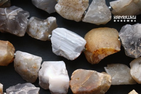 Агат, крупные необработанные куски, набор 4 бусины