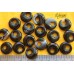 Агат черный, бусина "бублик" со смещенным отверстием, 18 мм, 1 шт