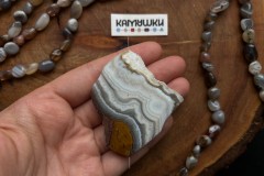Кружевной агат, бусина свободной формы, №К0621
