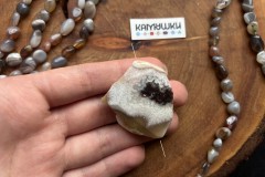 Кружевной агат, бусина свободной формы, №К0625 Кружевной агат, бусина свободной формы, №К0625