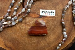 Агат, бусина свободной формы, №К0632