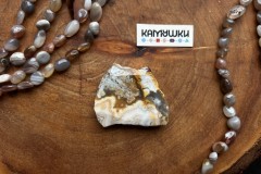 Кружевной агат, бусина свободной формы, №К0634 Кружевной агат, бусина свободной формы, №К0634