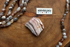 Кружевной агат, бусина свободной формы, №К0637