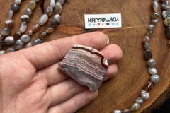 Кружевной агат, бусина свободной формы, №К0637