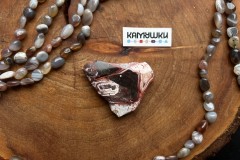 Кружевной агат, бусина свободной формы, №К0638