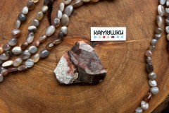 Кружевной агат, бусина свободной формы, №К0639
