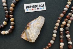 Кружевной агат, бусина свободной формы, №К0860 Кружевной агат, бусина свободной формы, №К0860