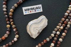 Кружевной агат, бусина свободной формы, №К0862 Кружевной агат, бусина свободной формы, №К0862