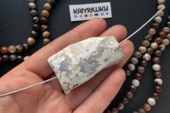 Кружевной агат, бусина свободной формы, №К0908