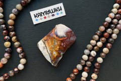 Кружевной агат, бусина свободной формы, №К0909