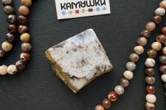 Кружевной агат, бусина свободной формы, №К0910