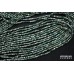 Агат моховой светлый, шар граненый 3 мм, набор 9 см