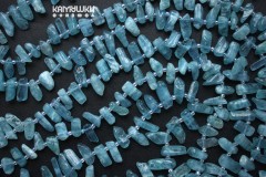 Аквамарин, кристаллы 15-18 мм, набор 9,5 см