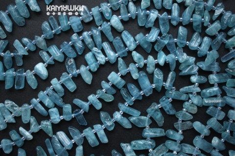 Аквамарин, кристаллы 15-18 мм, набор 9,5 см