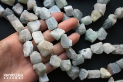 Аквамарин, берилл, куски необработанные крупные, набор 8,5 см