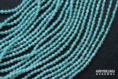 Апатит, шар граненый 2,5 мм, набор 9 см Апатит, шар граненый 2,5 мм, набор 9 см