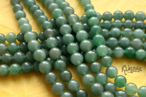 Авантюрин, шар гладкий 8,5 мм, набор 11 бусин