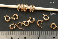 Бейл разъемный с фианитами 8х11 мм, №1779R, 1 шт. Бейл разъемный с фианитами 8х11 мм, №1779R, 1 шт.