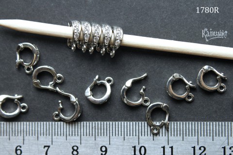 Бейл разъемный с фианитами 8х11 мм, №1780R, 1 шт. Бейл разъемный с фианитами 8х11 мм, №1780R, 1 шт.