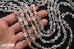 Берилл, прозрачная галтовка 6-10 мм, набор 9,5 см