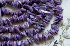 Чароит, яркая крошка, набор 9,5 см