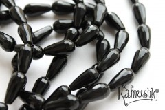 Агат черный, капля граненая Агат черный, капля граненая