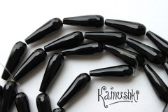 Агат черный, капля граненая, крупная, 1 шт Агат черный, капля граненая, крупная, 1 шт