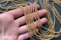 Цитрин, шар граненый 2,5 мм, набор 9,5 см