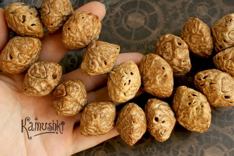 Деревянные бусины, экзотический орех, 1 шт
