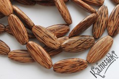 Деревянные бусины, овал, кокосовая пальма, 1 шт, 1 сорт