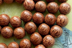 Деревянные бусины, шар 20 мм, кокосовая пальма, 1 шт