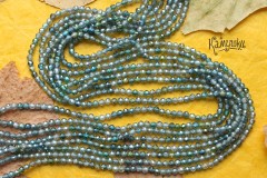 Фианит, микс морской, шар граненый 3 мм, набор 9 см Фианит, микс морской, шар граненый 3 мм, набор 9 см