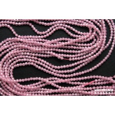 Фианит розовый, шар граненый 2 мм, набор 9 см