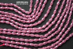Фианит розовый "капля", гранёная 4х6 мм, набор 7 бусин Фианит розовый "капля", гранёная 4х6 мм, набор 7 бусин