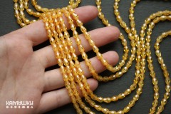 Фианит желтый "капля", гранёная 4х6 мм, набор 7 бусин Фианит желтый "капля", гранёная 4х6 мм, набор 7 бусин