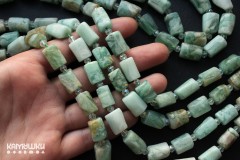 Матричный флюорит, цилиндры 9х13 мм, набор 5 бусин Матричный флюорит, цилиндры 9х13 мм, набор 5 бусин