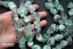 Флюорит зеленый, средние необработанные куски, набор 8 см