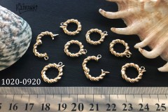 Бейл разъемный круглый витой, 15 мм, №1020-0920, 1 шт Бейл разъемный круглый витой, 15 мм, №1020-0920, 1 шт