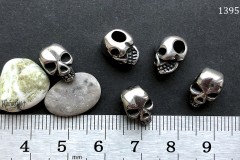 Бусина фигурная №1395 череп, 8х12 мм