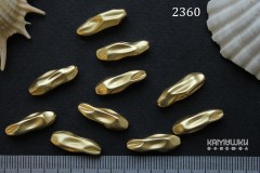 Бусина вытянутая "жидкий металл" матовая 6х19мм, №2360, 1 шт Бусина вытянутая "жидкий металл" матовая 6х19мм, №2360, 1 шт