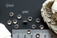 Бусина-рондель диск с ребристой гранью, 1х8 мм, №2787, 1 шт Бусина-рондель диск с ребристой гранью, 1х8 мм, №2787, 1 шт