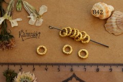 Бусина "колечко с фактурой" № 842, 8 мм, 1 шт Бусина "колечко с фактурой" № 842, 8 мм, 1 шт