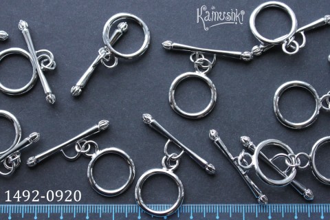 Застежка-тоггл 19 мм, №1492-0920 "круг гладкий", 1 шт Застежка-тоггл 19 мм, №1492-0920 "круг гладкий", 1 шт