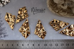 Подвеска ромбик "мятый металл" №1069, 1 шт Подвеска ромбик "мятый металл" №1069, 1 шт