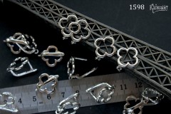 Швензы с английским замочком "клевер", 15 мм, №1598, 1 пара Швензы с английским замочком "клевер", 15 мм, №1598, 1 пара