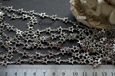 Цепочка № 1602, со звездами 8 мм, отрезок 50 см