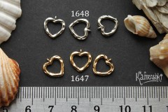 Подвеска "сердце" 9х10 мм, №1647, 1 шт