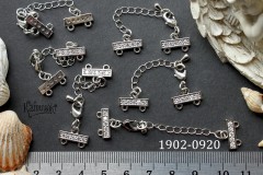 Коннектор-расширитель на 2 нити с замочком 9х13 мм, №1902-0920, 1 шт Коннектор-расширитель на 2 нити с замочком 9х13 мм, №1902-0920, 1 шт