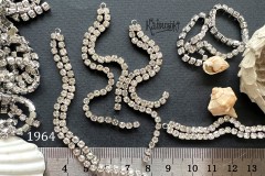 Подвеска "две цепочки" со стеклом 100 мм, №1964, 1 шт